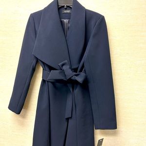 Ralph Lauren Navy belted wrap coat